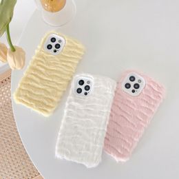 Coques de téléphone portable 13 pro max, en peluche, imprimé léopard, adaptées à 12 housses de protection complètes