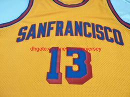 13 Sanfrancisco 1962-63 Wilt Chamberlain College Baloncesto Jersey personalizado cualquier nombre número jersey