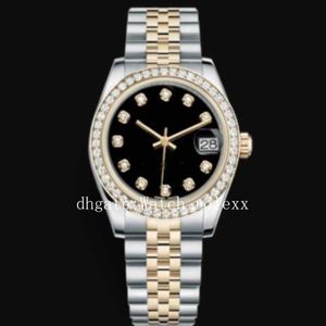 13-sterren Supe verkopende luxe 26 mm 31 mm horloges roestvrij staal dames DAT diamanten bezel witte parel moeder met diamanten Class2579