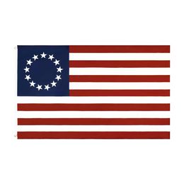 13 sterren US Flag USA 1777 American Betsy Ross Klaar om groothandel te verzenden Dubbel gestikte op voorraad 3x5 FTS RRA