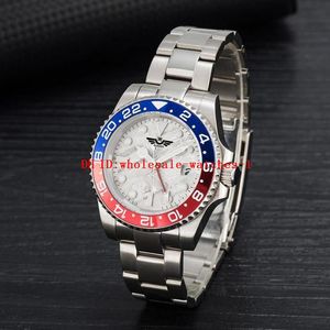 13 Style Classic Men's Watch GMT II 126719 40mm Rode en blauwe cola -bezel/zilveren wijzerplaat Automatische mechanische beweging Montre de Luxe roestvrij staal