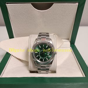 25 styles de style avec boîte Automatique Watch Men 42 mm 336934 DIAL VERT SEMPLE FLUTÉ 904L