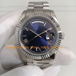 13 Style With Box Men's Watch Mens Date Blue Roman Cadran 40 mm Bracelet en acier inoxydable Jaune Gol Men Asia 2813 Mouvement mécanique automatique