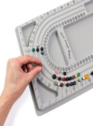 Tablero de cuentas flocadas de 13 estilos para pulsera, collar, bandeja, accesorios de cuentas, herramientas de medición, manualidades para fabricación de joyería DIY1614011
