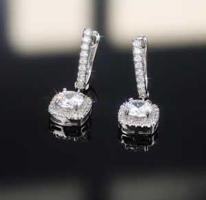 13 styles Boucles d'oreilles en diamant complet S925 Bijoux créatif en argent sterling haut niveau de zircon élégant étincelant rond merD8942352