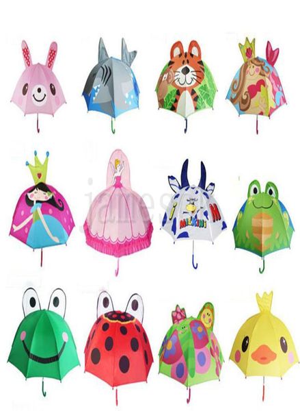 13 styles beaux dessins animés parapluie pour enfants de haute qualité 3D Fonction facultative Lumière pour le soleil de pluie 47cm8k D1269888155