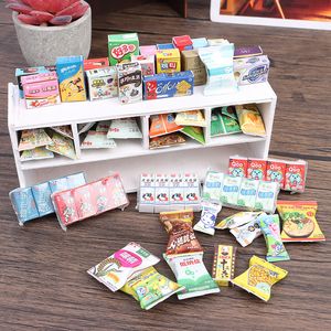 13 Types de poupées House Supermarket Daily nécessités Dollhouse Miniature Food Drink For Doll Pretend jouer des accessoires de décoration de cuisine