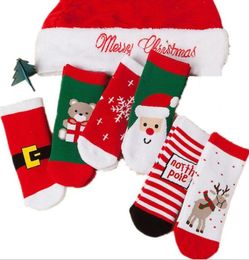 13 jaar oude katoenen lente winter herfst baby meisjes jongens kinderen sokken kinderen gestreepte Terry Snowflake Elk Santa Claus Christmas BE6639784