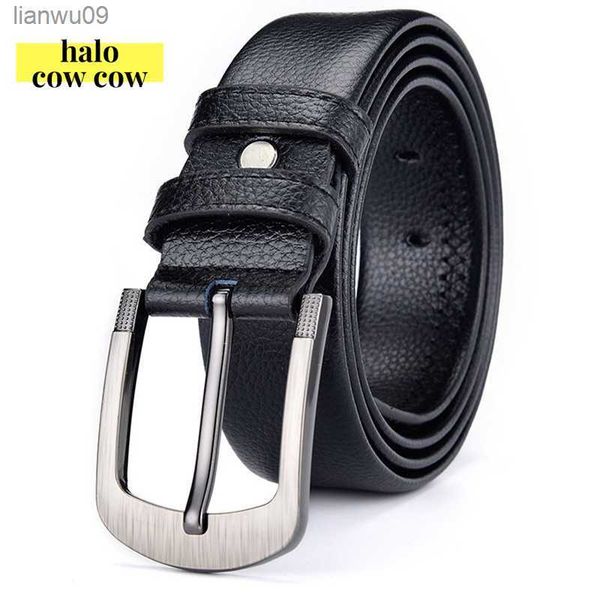 130 140 150 160 cm Cinturones de gran tamaño para hombres Marca Diseñador de lujo Cuero Vintage Cintura grande Tallas grandes Pin Hebilla Cinturón Accesorios L230704