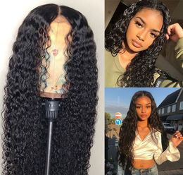 130 dichtheid krullend kant voor menselijk haar pruiken met baby haar pre geplukt braziliaanse virgin menselijk haar krullend pruiken natuurlijke kleur voor vrouwen