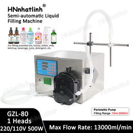 13000ml/min Semi Automatische Flessenvulmachine Vloeibare Etherische oliën Honing Water Sap Drankjes Olijfolie Peristaltische Pomp Pot Verpakking Productie