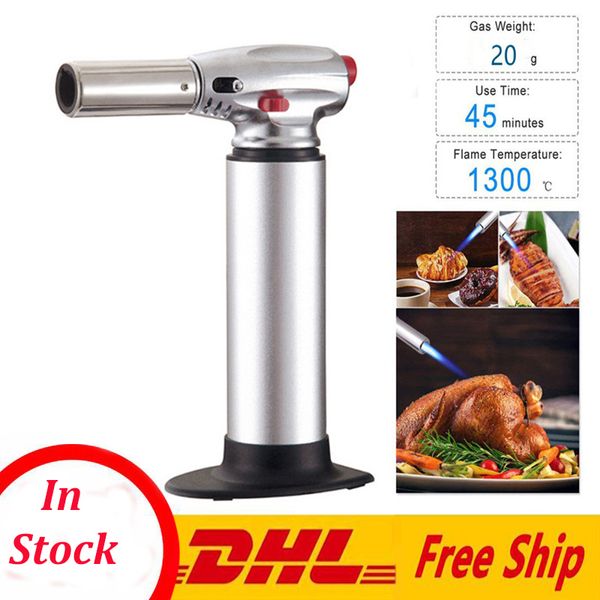 1300C Butano Scorch antorcha encendedor A prueba de viento antorchas de llama cocina Heavy Duty Recargable pistola rociadora de cigarrillos Culinary BBQ Torch dhl gratis