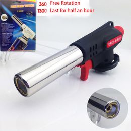 1300C Butaan Torch Winddicht Jet Vlam Lichter Multi Doel Lichtere BBQ Keuken Culinary Hervulbare Gratis Rotatie