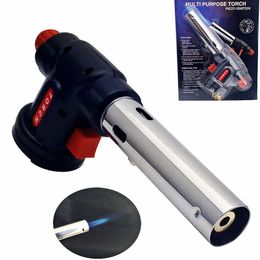 Torche Butane rechargeable 1300C, coupe-vent, briquet à flamme à jet, briquet polyvalent pour barbecue, cuisine, torche à gaz culinaire