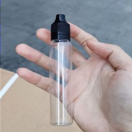 Bouteille de forme de stylo 1300pcs 30 ml de bouteilles d'animaux de compagnie avec des bouchons de sabot pour les enfants évidents pour l'huile essentielle ejuce ejuice 30 ml iTUBF