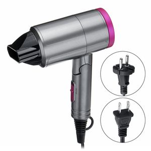 Sèche-cheveux pliable 1300 W, 2 réglages de chaleur, souffleur ionique négatif professionnel portable, prise US 110 V