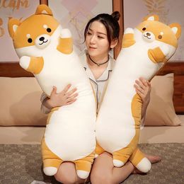 130 cm gigantische lange Shiba Inu hond knuffel sierkussen gevuld zacht dier Corgi Chai kussen Kawaii verjaardag Valentijn cadeau 240223
