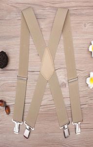 130 cm Plus size bretels voor zware herenbroeken met 4 sterke clips 5 cm brede bretels met XBack broek man bretels riem T2004314878