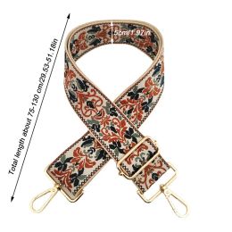 130 cm vrouwen zakriem dikke kleurstijl jacquard schouderband handtassen accessoires brede vervanging verstelbare correa bolso