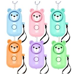 130DB ABS ours alarme porte-clés lampe de poche LED personnelle auto-défense porte-clés sécurité sécurité dispositif d'alerte porte-clés pour femmes hommes enfants personnes âgées