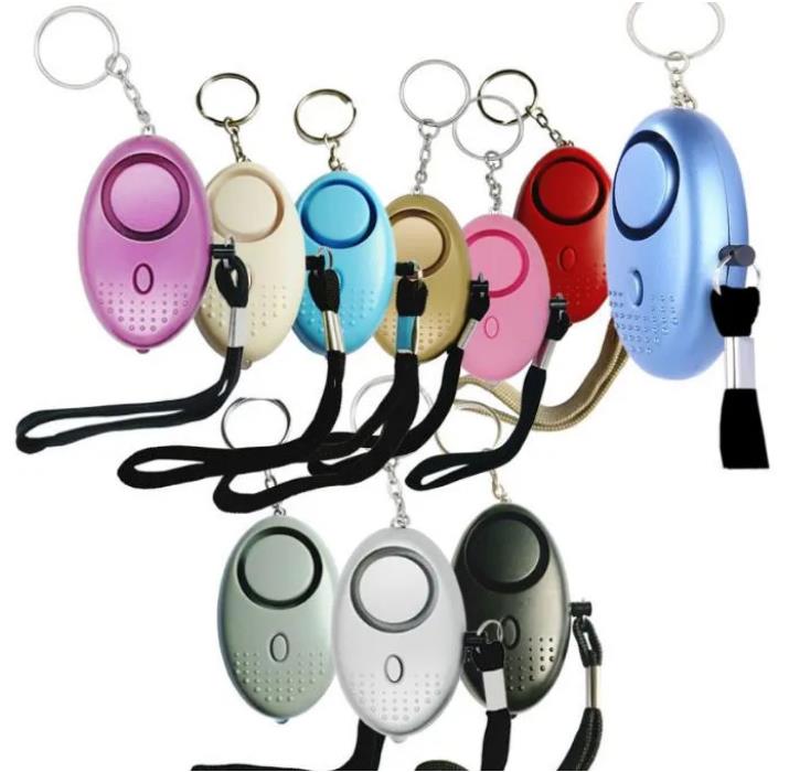 130db Egg Shape Self Defense Alarm Girl Women Security Protect Alert Personal Safety Scream Loud Keychain Alarms