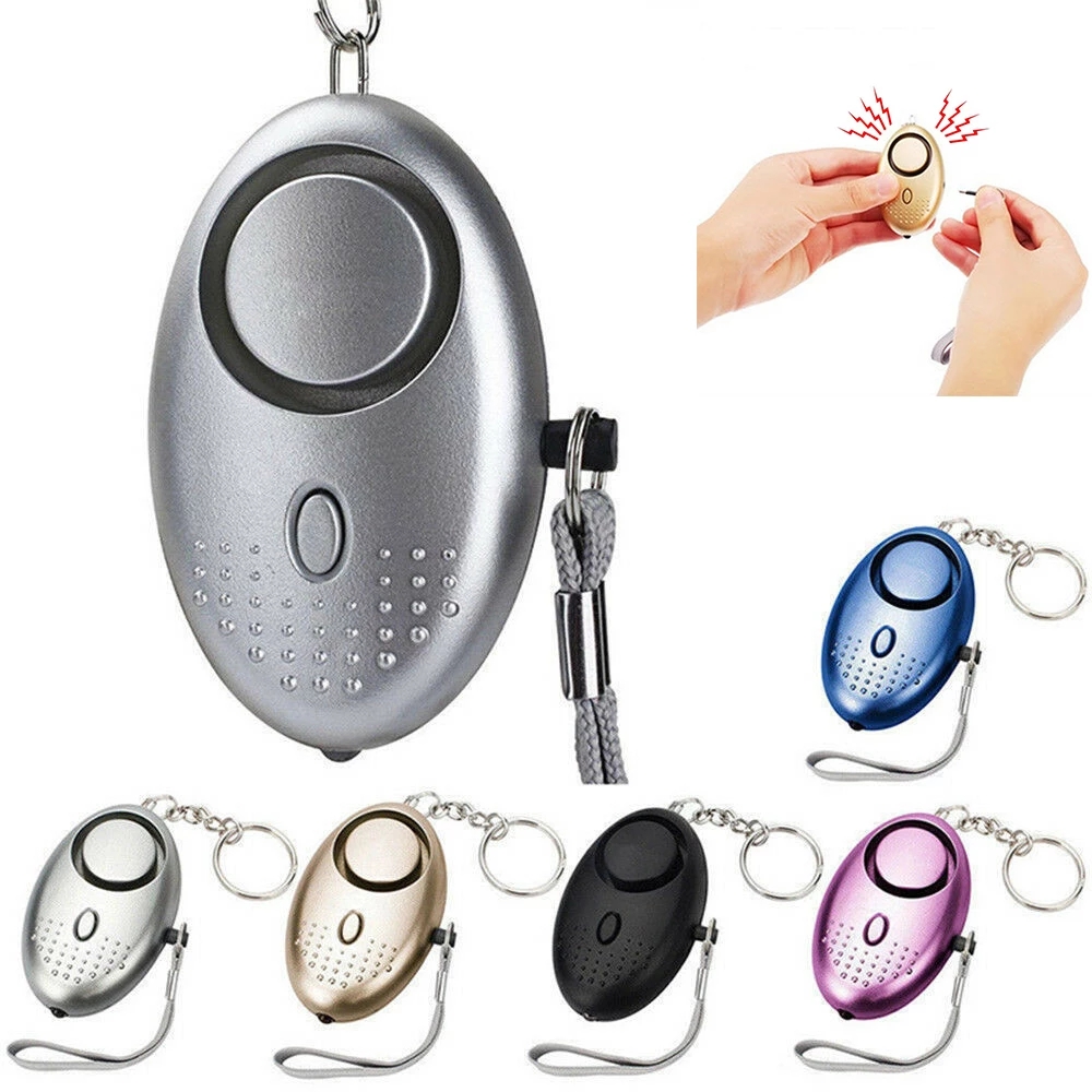 130db Protect Alert Anti-Lost Alarm Keychain Personal Defense Siren Anti-attack Security With LED light for Children Girl Older Women Carrying Loud Panic Alarm