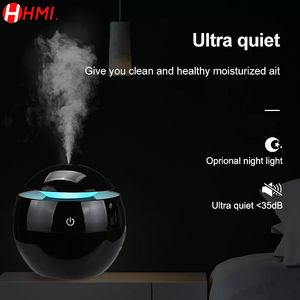 130ML noir diffuseur d'huiles essentielles d'aromathérapie à ultrasons purificateur d'air électrique à la maison humidificateur avec 7 couleurs LED lumières