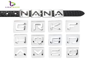 130 pièces 8mm lettres creuses Alphabet anglais AZ bricolage glisser lettre breloque idéal pour Bracelet LSSL0101303525284