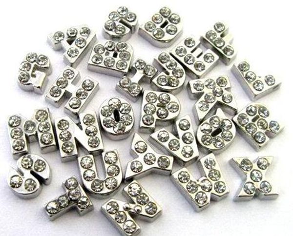 (26, 52, 130) PCS/lot argent couleur strass lettres A - Z alliage Alphabet flottant médaillon breloques adaptées pour bricolage magnétique mémoire vivante médaillon