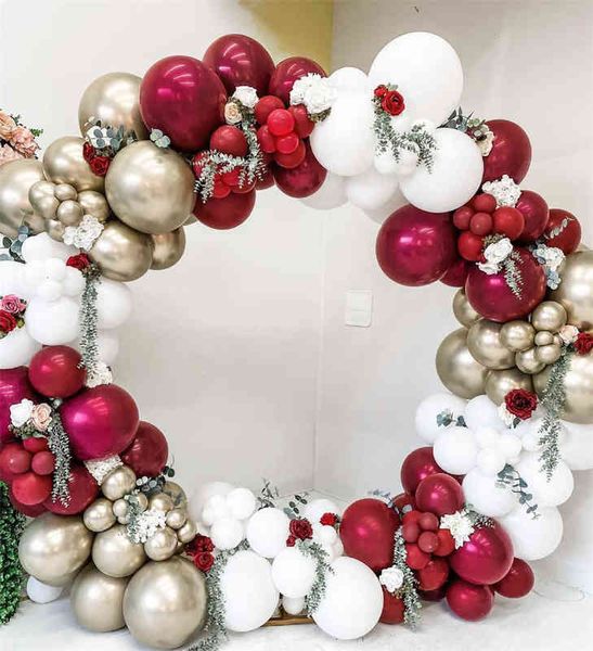 130pcs Ruby rouge ballon kit garland