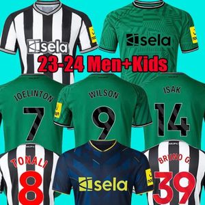 23 24 130e voetbaljerseys Bruno G Newcastles 130 jaar Bruno G. Joelinton Isak 23 24 NUFC Fans Player Versie United Maximin Wilson Almiron voetbalhirt Mens Kids Kit