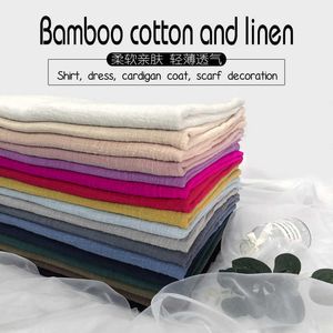 Tela de algodón y lino suave de 130x100cm, Material orgánico, batista de lino Natural puro, tela de retazos para ropa DIY ecológica 210702