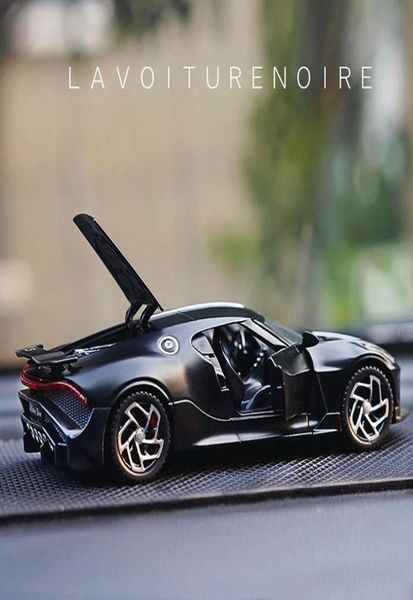 132 Bugatti Lavoiturenoire Black Dragon Supercar Toy Alloy Car Diecast Vehículos Modelo s para niños 2203182168973