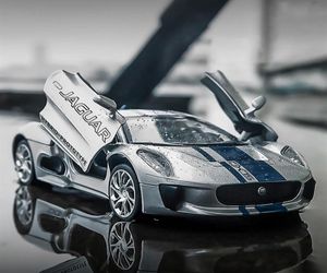 132 Jaguar CX75 Modelo de autos deportivos Simulación de juguete Tomado de aleación Toya de lanza para niños para niños249m2088486