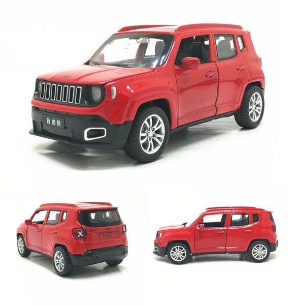 132 Jeep Renegade SUV Diecast Modelo de automóvil de aleación con luz de sonido de retroceso para niños Juguetes J19052555503946