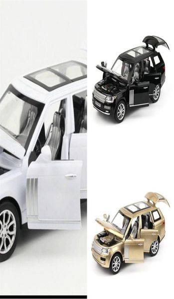 132 Range Rover SUV SIMULACIÓN Modelo de autos de juguete Aleación Tire de regreso Juguetes para niños Recolección Regalo Offroad Vehículo Niños 6 Puerta abierta Y12015172760