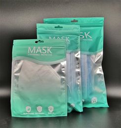 1325 1521 cm Maskerpakketzakken Rits Opp Zak Retailverpakking Poly Verpakkingstas voor Maskers7878378