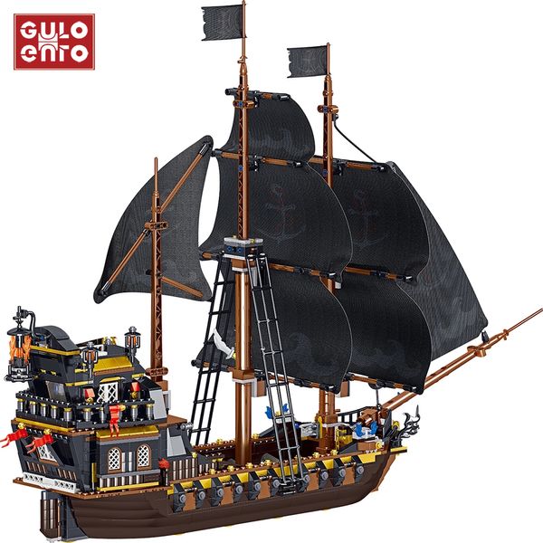 1334pcs idées série l'éternité pirate bateau modèle blocs de construction créateur bateau film briques bricolage jouets cadeaux pour enfants enfants lj200928