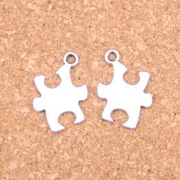 133 stks antiek verzilverd brons vergulde puzzel stuk autisme bewustzijn charms hanger DIY ketting armband Bangle bevindingen 20 * 14mm