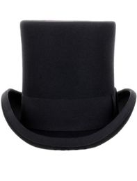 135 cm High 100 Wool Top Hat Satin Président Borned Party Men039s Felt Derby Black Hat Women Men Fedoras60241961813590