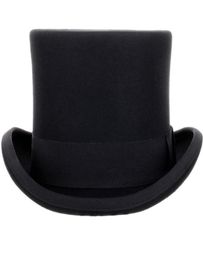 135 cm High 100 Wool Top Hat Satin Président Borned Party Men039s Felt Derby Black Hat Women Men Fedoras60241964038083