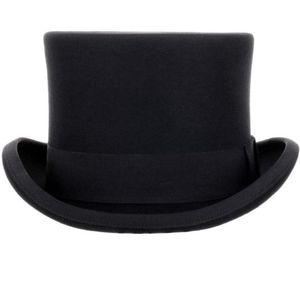 135 cm High 100 Wool Top Hat Satin Lined President Party Men039s Feel Derby Black Hat Women Men Fedoras60241962244470