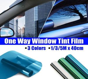 135 m x 40 cm coche hogar espejo unidireccional ventana vidrio edificio película tintada lateral Solar protección UV pegatina cortina raspador Sunshade3551470