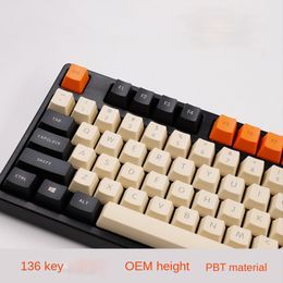 136 touches PBT Keycaps pour 87/104/108 touches claviers mécaniques de jeu Kailh Gateron Outemu Cherry MX commutateurs OEM profil Key Cap