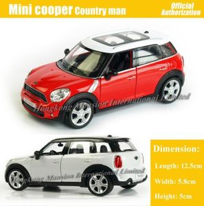 136 Schaal Diecast Alloy Metal Car Model voor Mini Cooper S Countryman Collection Model Pull Toys Cars RedwhiteBlackBlackBlue4449768
