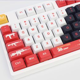 137 toetsen/Set XDA Profiels Bloodsport Red KeyCaps voor mechanisch gaming toetsenbord MX Switches DIY Aangepaste Engelse PBT -sleutel Cap