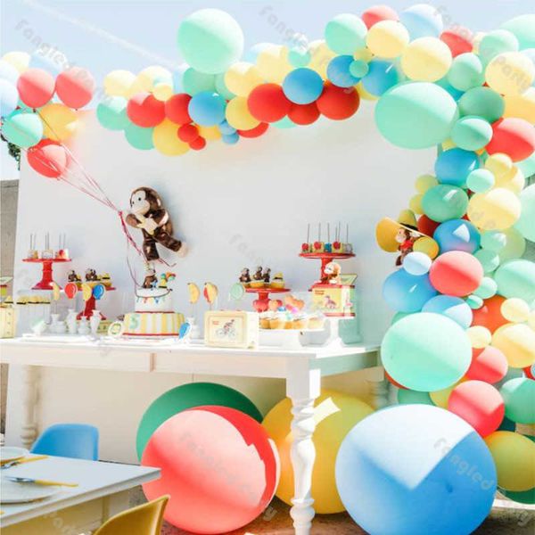 139 Mat Rouge Vert Ballon Guirlande Macaron Menthe Jaune Bleu Baby Shower Ballons Arc Fête D'anniversaire Genre Révéler Décorations X0726