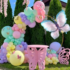 139pcs Butterfly Balloon Garland Arch Kit met Fairy Wings Butterfly Foly Ball For Girls Birthday Party Wedding Baby Shower 240429