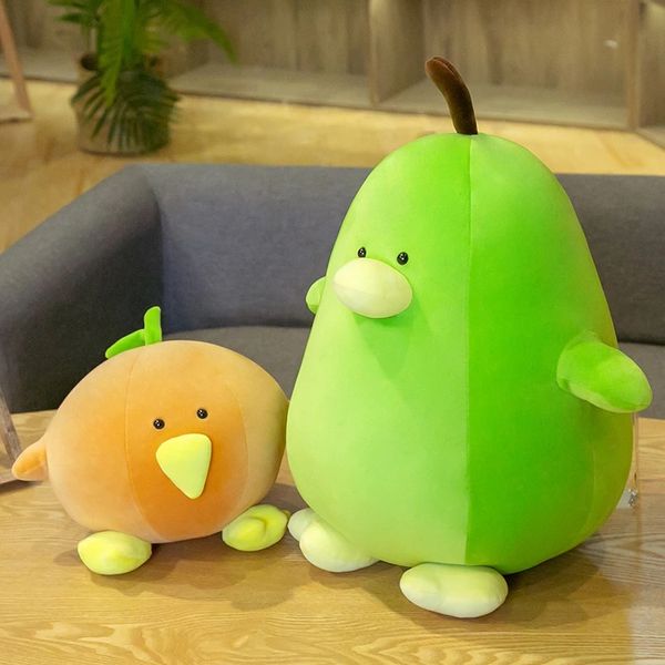 13 cm-40 cm creativo suave Mini frutas juguete de peluche Kawaii relleno plátano Kiwi naranja pera manzana muñeca para niños almohada de dibujos animados regalo de niña