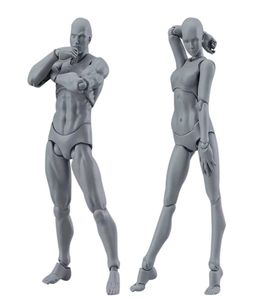 13 cm Action Figure Jouets Artiste Mobile Mâle Femelle Joint figure PVC corps figures Modèle Mannequin bjd Art Croquis Dessiner figurine 3D C7524675